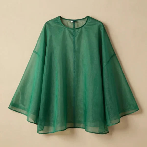 Emerald Sheer Organza Cape