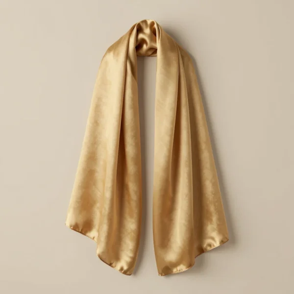 Embellished Golden Silk Wrap